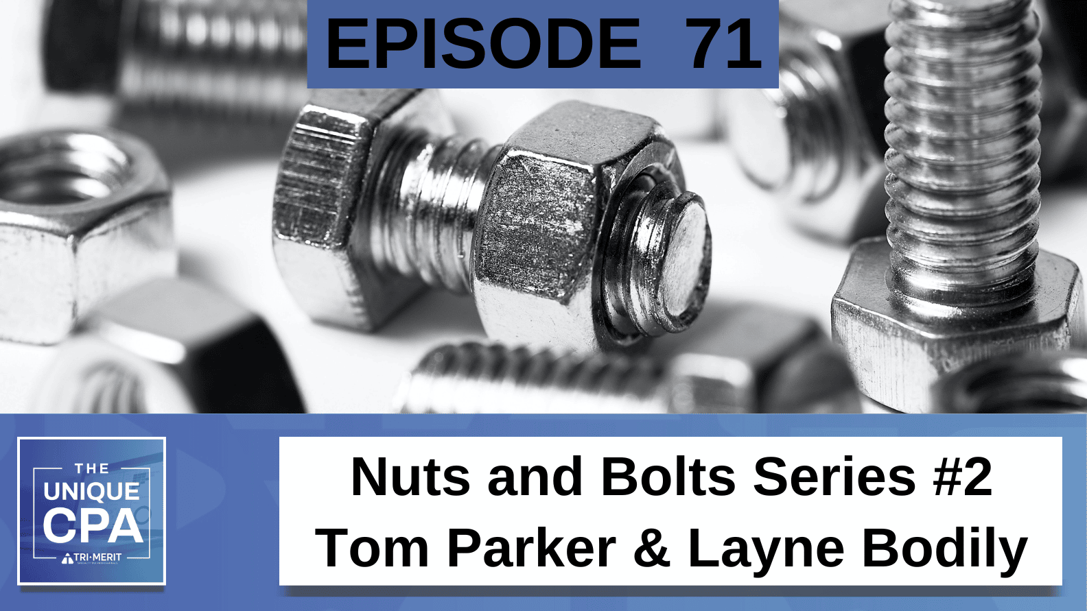 Unique Cpa Featured Image Ep 71 Tom Parker Layne Bodily - Nuts And Bolts Series #2 - Tri-Merit